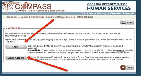 Compass ga gov log in - Print an application: You may print an application by visiting sos.ga.gov. If you want a Georgia Voter Registration application mailed to you, you may call the Georgia Secretary of State’s office at 404-656-2871, call DFCS’ Customer Contact Center at 877-423-4746, or visit sos.ga.gov. Toll-Free: (877) 423-4746. Contact your local DFCS office. 